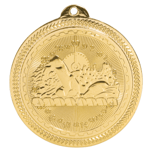 Swimming Laserable BriteLazer Medal - JDS