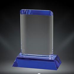 Blue Oval Tower Crystal