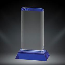 Blue Oval Tower Crystal - 9