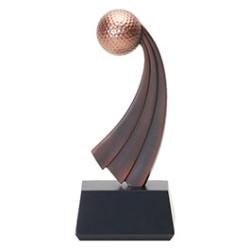Bronze Golf Resin Trophy
