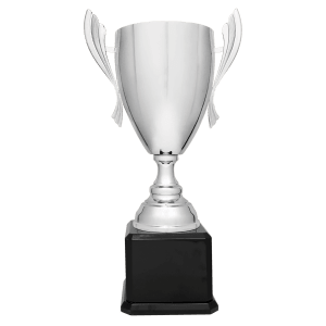 Completed Metal Cup Trophy On Rosewood Royal Piano Finish Base