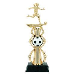 Color Sport Assembled Soccer Resin Trophy