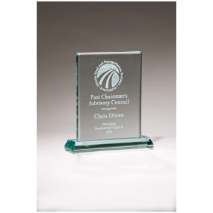 Premium Series Jade Glass Award - 6" x 7