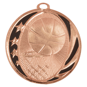 Basketball Laserable MidNite Star Medal - JDS
