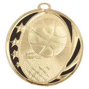Basketball Laserable MidNite Star Medal - JDS