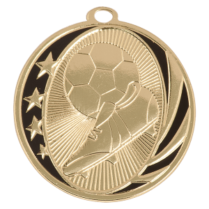 Soccer Laserable MidNite Star Medal - JDS