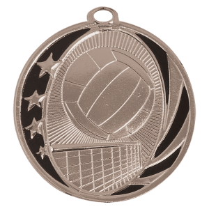 Volleyball Laserable MidNite Star Medal - JDS
