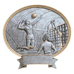 Oval Legend Volleyball Resin Trophy