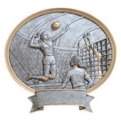Oval Legend Volleyball Resin Trophy