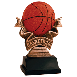 Ribbon Basketball Resin Trophy