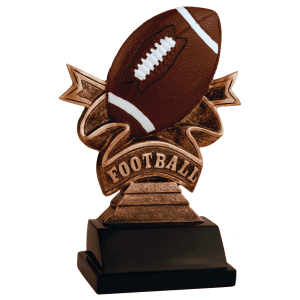 Ribbon Football Resin Trophy