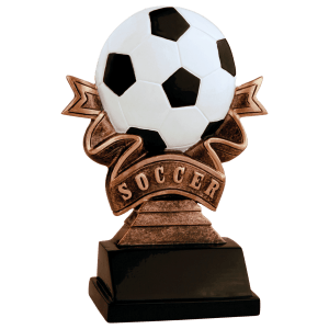Ribbon Soccer Resin Trophy