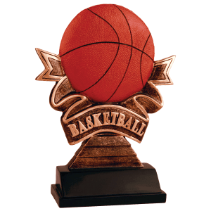 Ribbon Basketball Resin Trophy