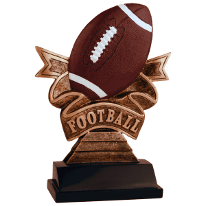 Ribbon Football Resin Trophy