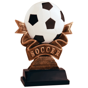Ribbon Soccer Resin Trophy