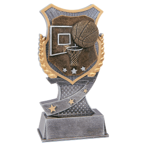 Shield Basketball Resin Trophy