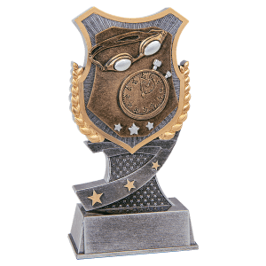 Shield Swimming Resin Trophy