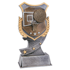 Shield Basketball Resin Trophy