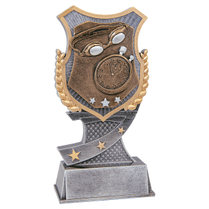 Shield Swimming Resin Trophy
