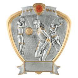 Shield Basketball Resin Trophy