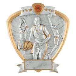 Shield Basketball Resin Trophy