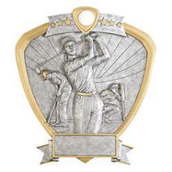 Shield Golf Resin Trophy