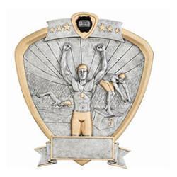 Shield Swimming Resin Trophy
