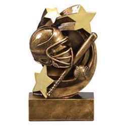 Star Swirl Softball Resin Trophy
